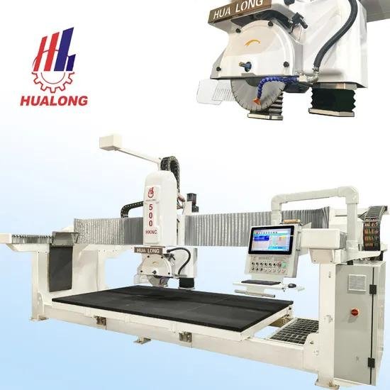 CNC 5 Axis Bridge Saw Machining for Marble Quartz Countertop Laser Template